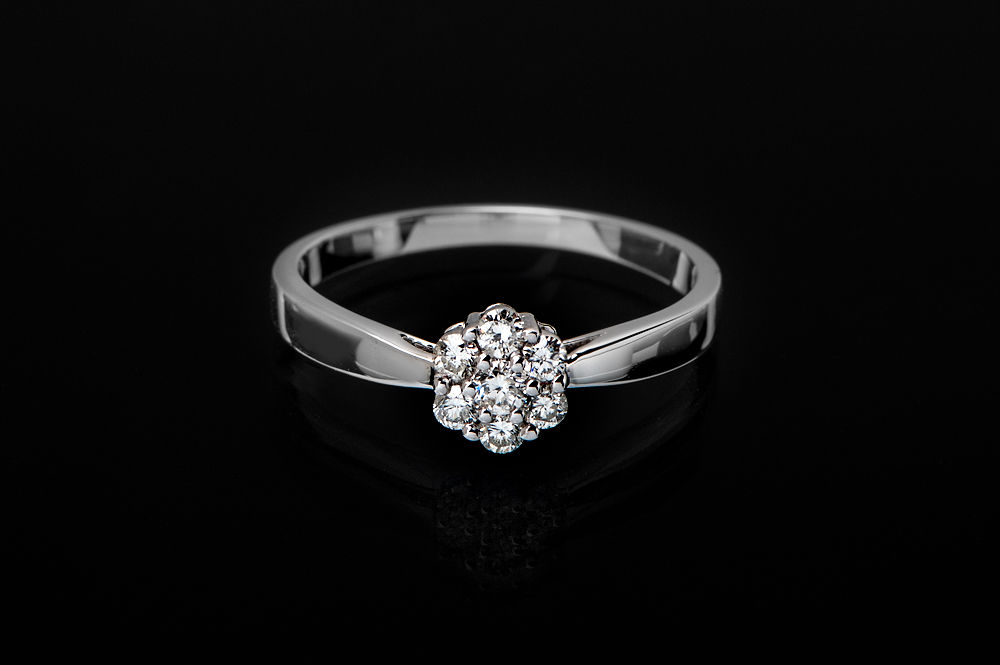 Large Round Diamond Halo Engagement Ring at Diamond and Go